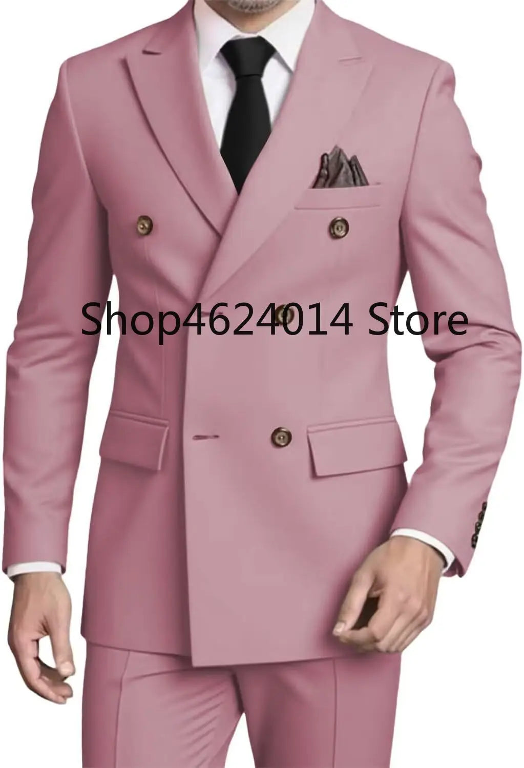 Suits for Men Slim Fit 2 Piece, Mens Double Breasted Suit Tuxedo for Men Wedding Business Prom Formal Suits