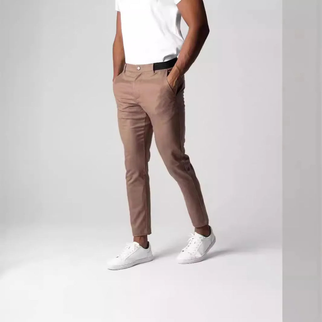Men's Casual Pants Breathable Trousers Japanese Business Versatile Elasticity Waist High Guality Long Pant