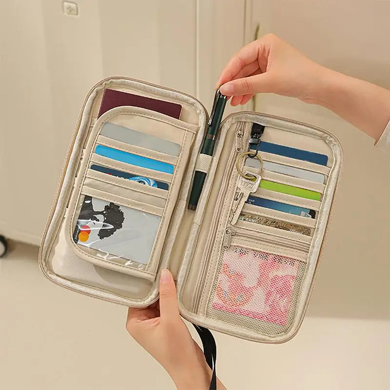 Travel Accessories Organizer 1 Document Bag with Card Holder Multiple Slots for Efficient Packing Work Trips and Tourism