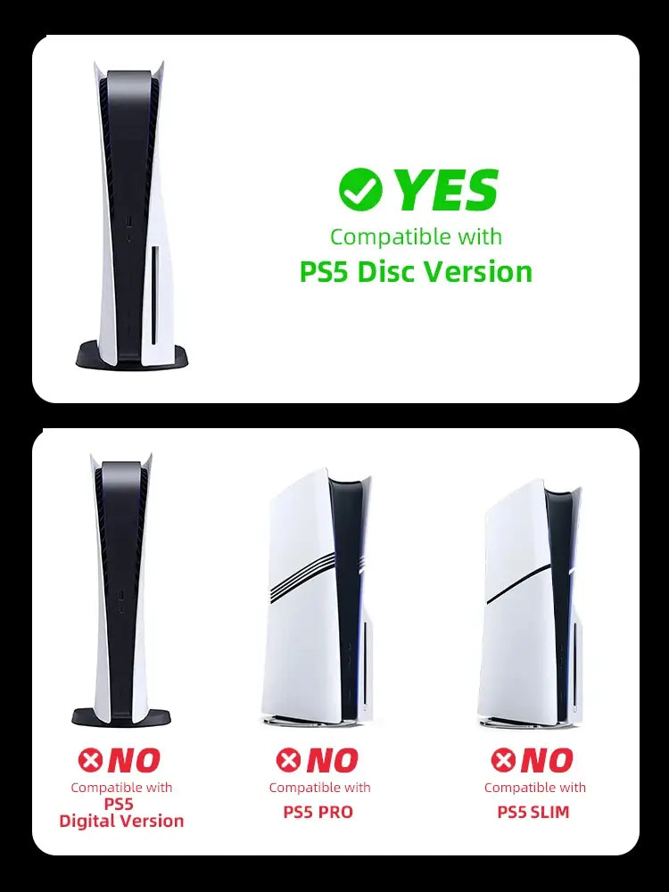 Black matte ps5 disc console replacement shell featuring a sleek vertical design for the ps5 disc drive version.