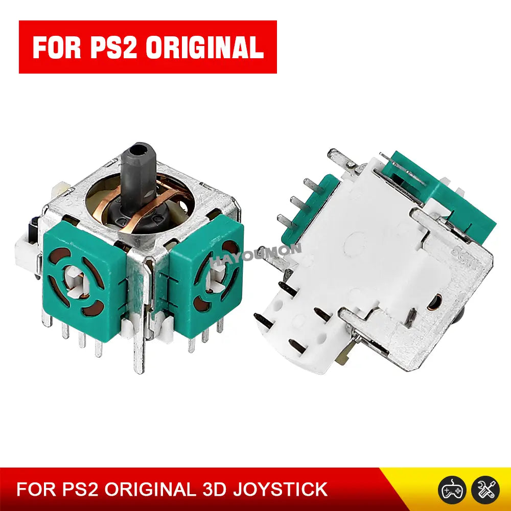 Teal and white plastic ps2 analog stick joystick replacement directional pad component for original 3d stick joystick