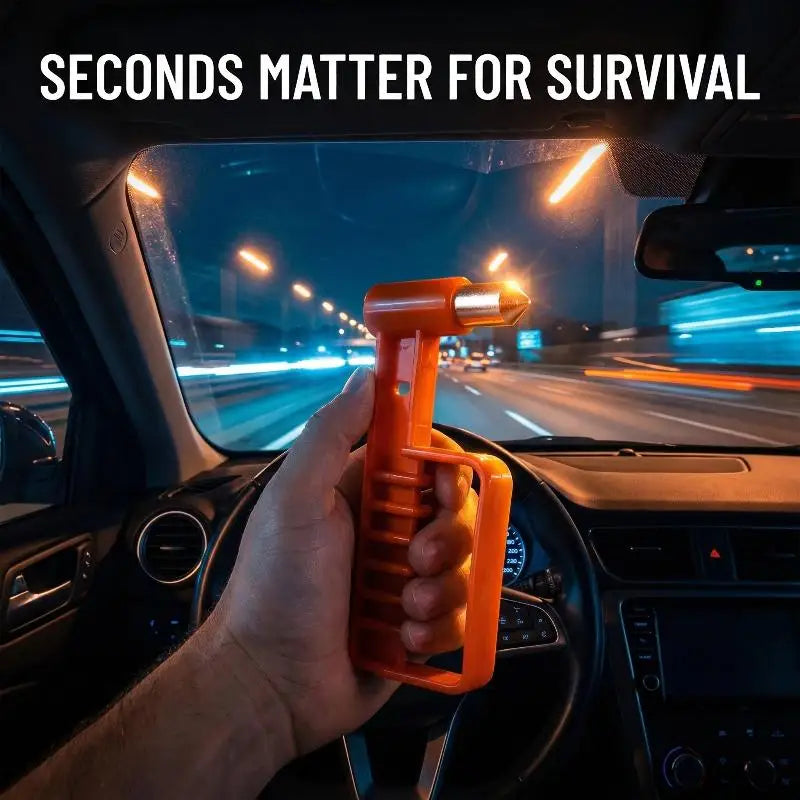 Multifunctional Emergency Escape Hammer Vehicle Window Breaker Safety Rescue Tool for Car Bus Train Passenger Safety