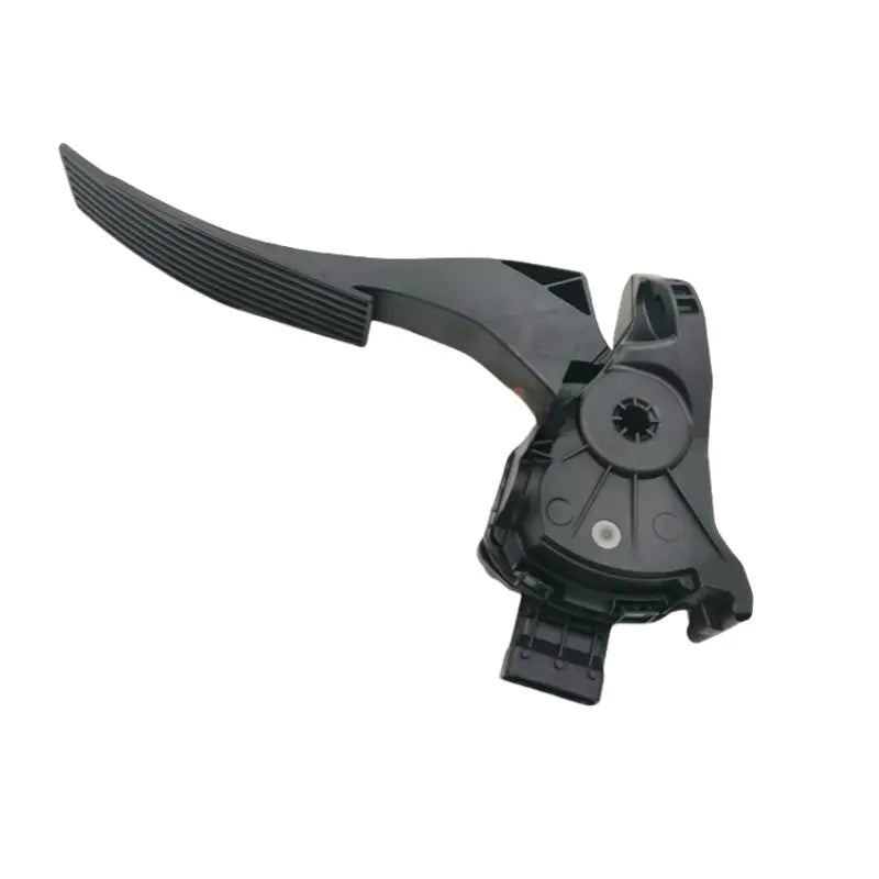 Conjunto del pedal del acelerador electrónico para vehículos GM que presenta un pedal del acelerador de automóvil de plástico negro con placa para el pie estriada y soporte de montaje moldeado.