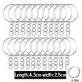 Metal Keychains with Split Rings Link Chain Key Rings Keyfob Key Pendants Holder Rings DIY Key Chains Keyring Accessories Tools