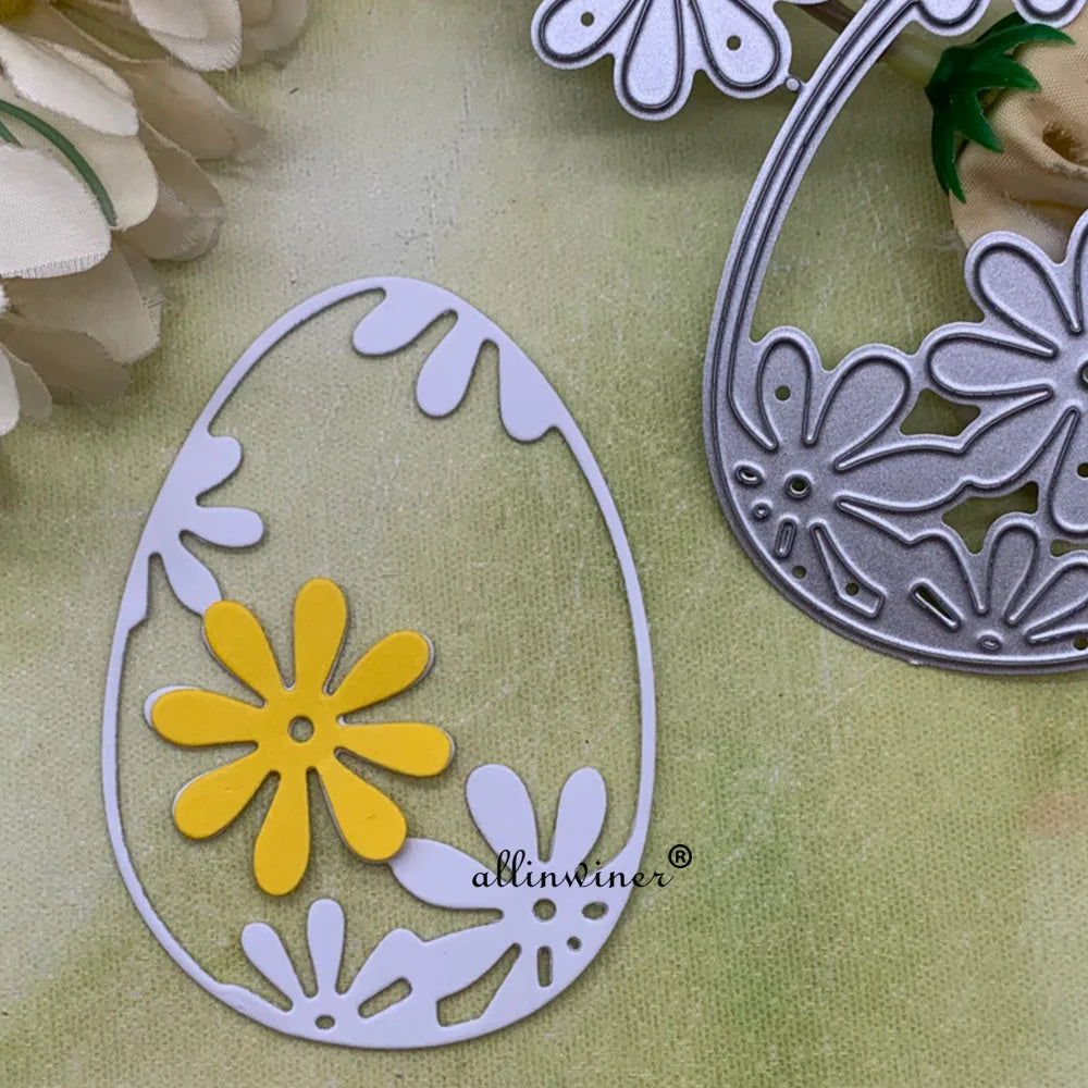 Easter Flowers Eggs Metal Cutting Dies Stencils For DIY Scrapbooking Decorative Embossing Handcraft Die Cutting Template