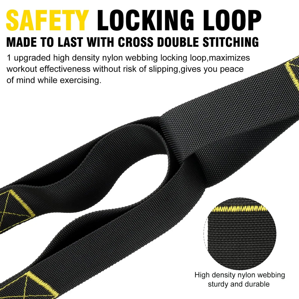 Resistance Bands Set with Handles Door Anchor Home Workout Equipment for Women Men Bodyweight Fitness Training Kit