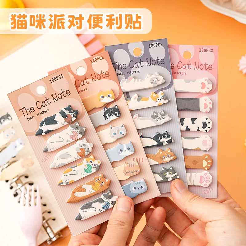 1 Set Stationery DIY Leisure Cat Series Cute Paper Memo Pad Sticker Post Sticky Notes Notepad School Office Supplies