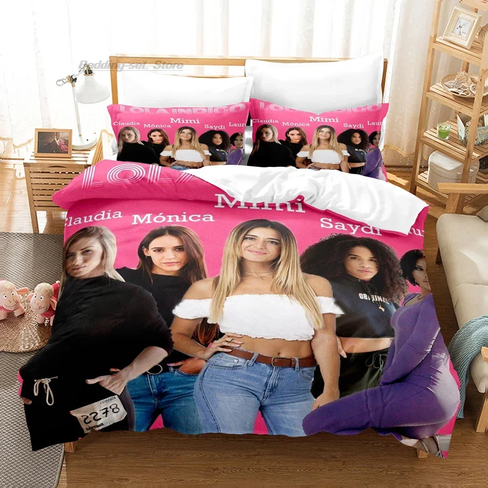 Lola Indigo Bedding Set Single Twin Full Queen King Size Bed Set Aldult Kid Bedroom Duvetcover Sets 3D Print Cool Hip Hop 2022
