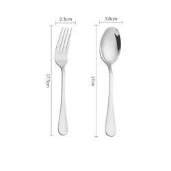 2pcs Tableware Stainless Steel Dinnerware Set Spoon Fork Cutlery Flatware Dishwasher Safe Kitchen  Set