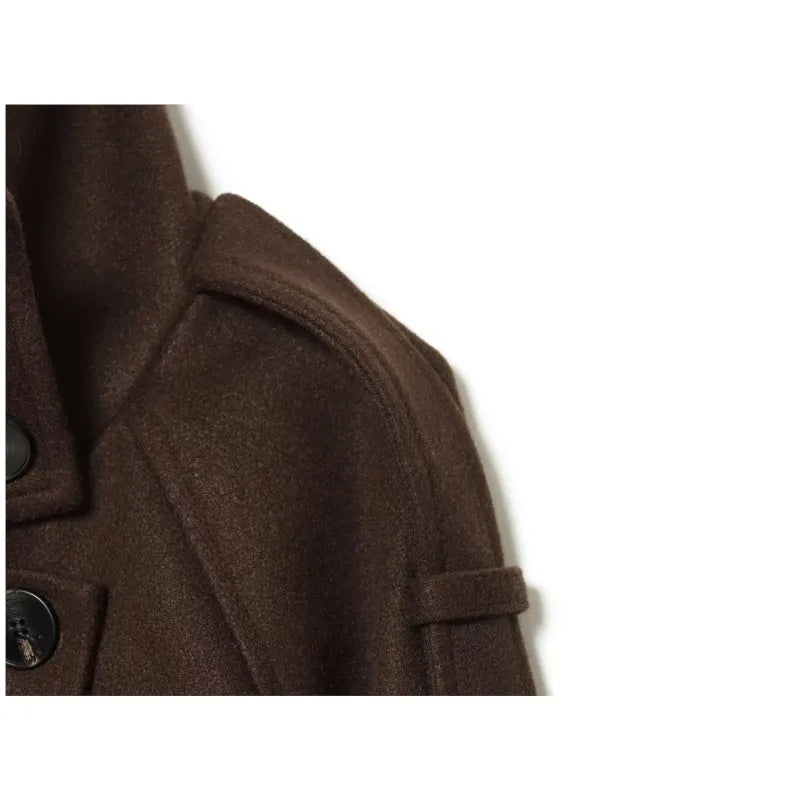 Women's winter jacket Double breasted lace up soft jacket Stand collar Belt decoration Jacket Casual Female Fashion Outerwear