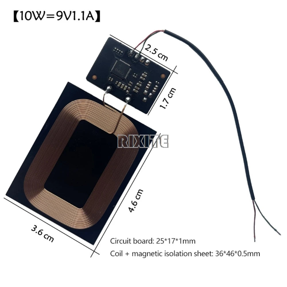 5W/7.5W/10W Wireless Charging Standard Universal Wireless Charger PCBA Circuit Board With Coil DIY Wireless Receive Module