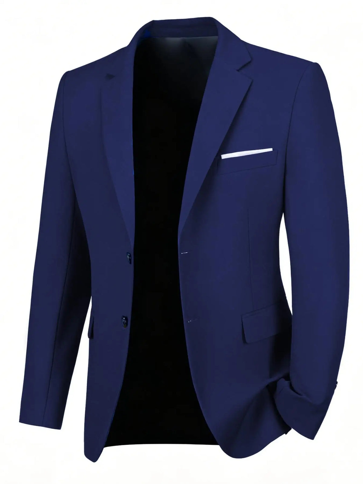Men's Navy Blue Slim Fit Blazer,Single-Breasted Business Suit Jacket,Formal Wedding & Office Wear (Blazer Only, No Vest)
