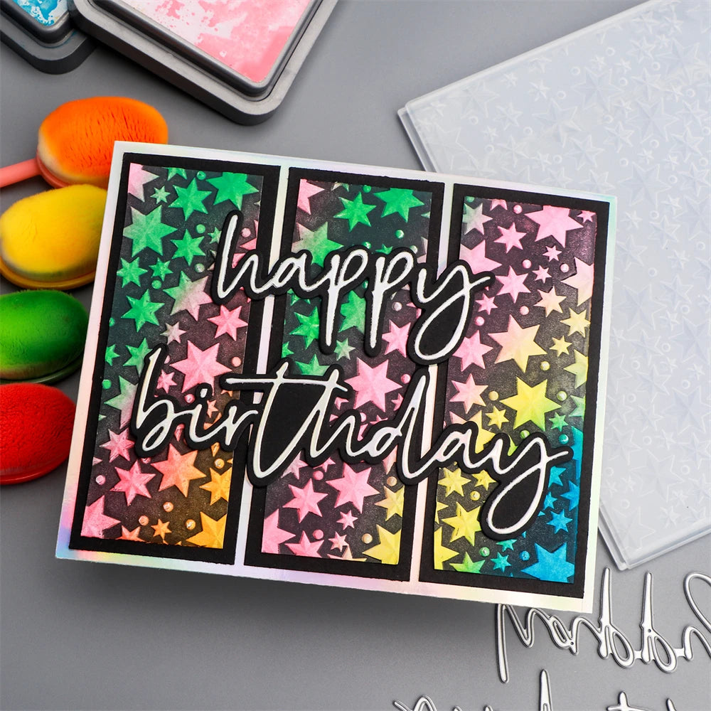 Easter 3D Embossing Folder Birthday Celebrate Valentine's Day Card Background for DIY Adding Textured To Paper Craft Card Making