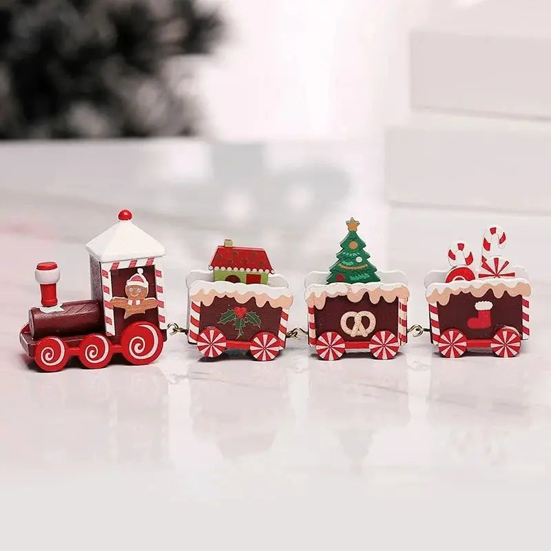 Christmas Train Merry Christmas Decorations For Home 2026 Cristmas Ornament Xmas Navidad Noel Gifts Happy New Year 2027 Gifts
