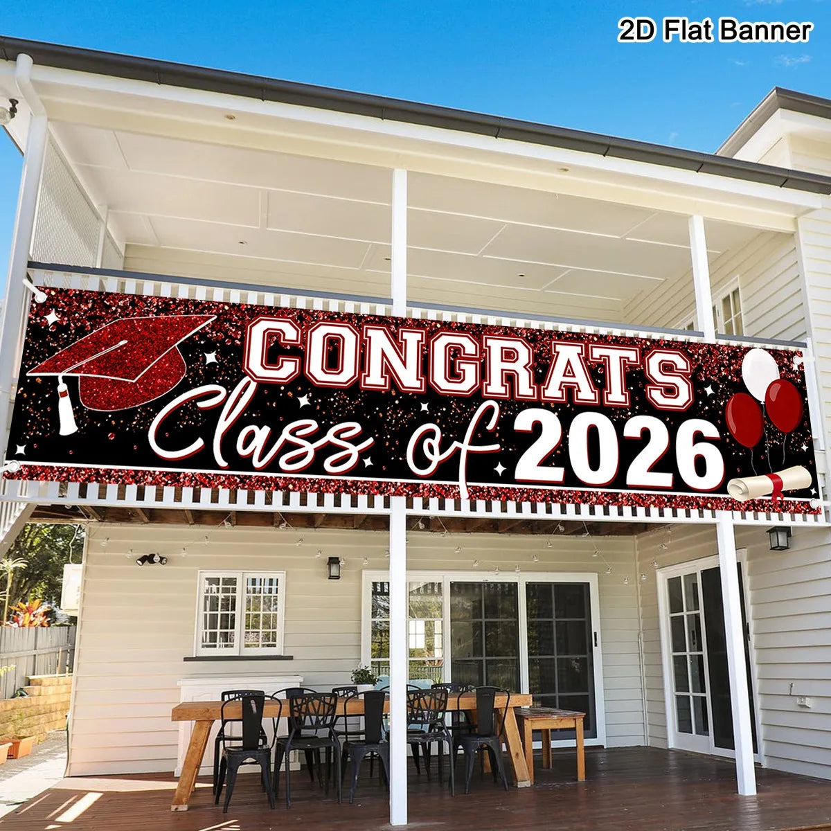 Congrats GRAD Banner Happy Graduation Banner Congratulations Graduation Backdrop Photo Props Graduation Party Supplies