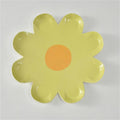 10pcs Disposable Daisy Picnic Tableware Kids Birthday Party Baby Shower Flower Dinner Plate Small Wedding Decoration