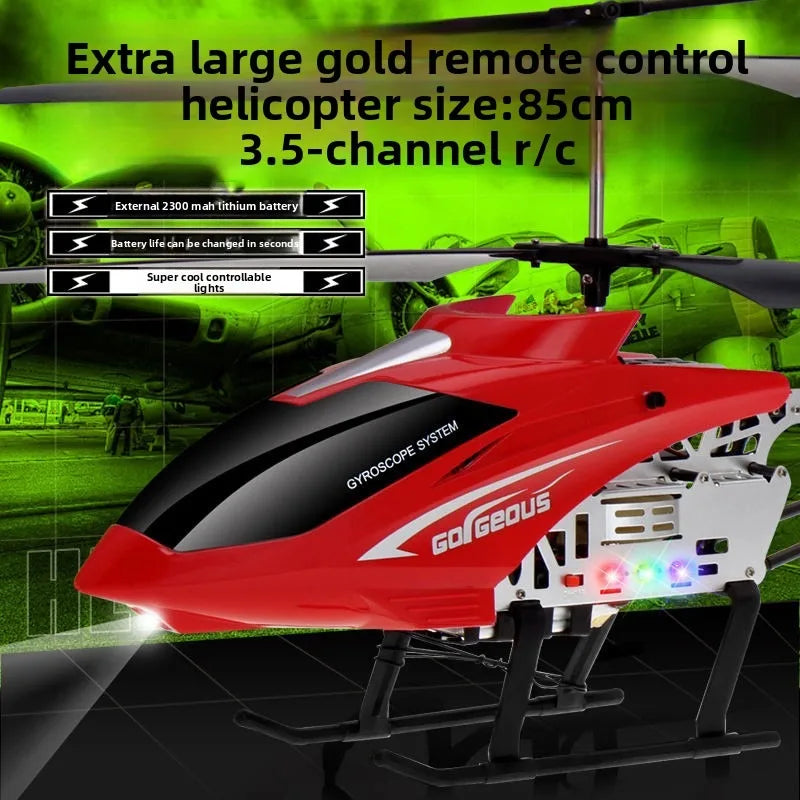 Super large high quality remote control aircraft drop resistant helicopter charging toy model drone aircraft