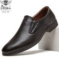 Desai Men's 2026 Autumn Winter PU Leather Slip-on Dress Shoes Non-slip Sole Leather Casual Shoes For Business Wedding Occasions