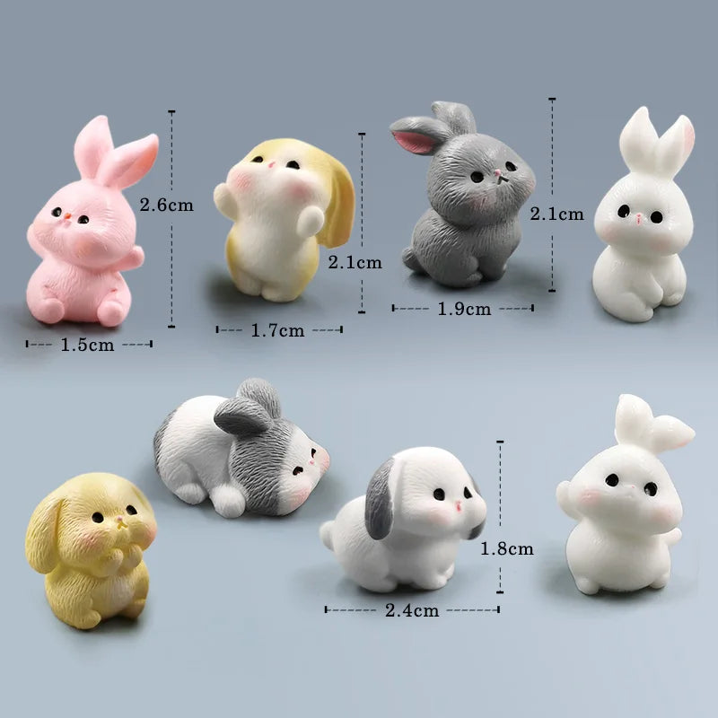 2026 Easter New Rabbit Cute Boat Carrot Figurine DIY Home Kawaii Room Decor Miniature Fairy Garden Decoration Accessories Modern