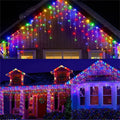 Christmas Decor Festoon Icicle Curtain Led Lights Wedding Garden Street Outdoor Waterproof Fairy String Light New Year Decor