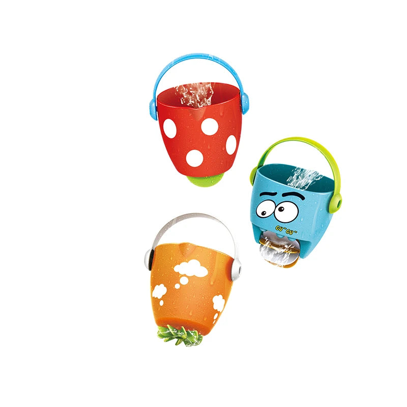 Baby Shower Bath Toys Baby Bathroom Bathtub Mini Leaky Bucket Beach Toys Sprinkling Shower Play Water Cups Gifts For Toddler