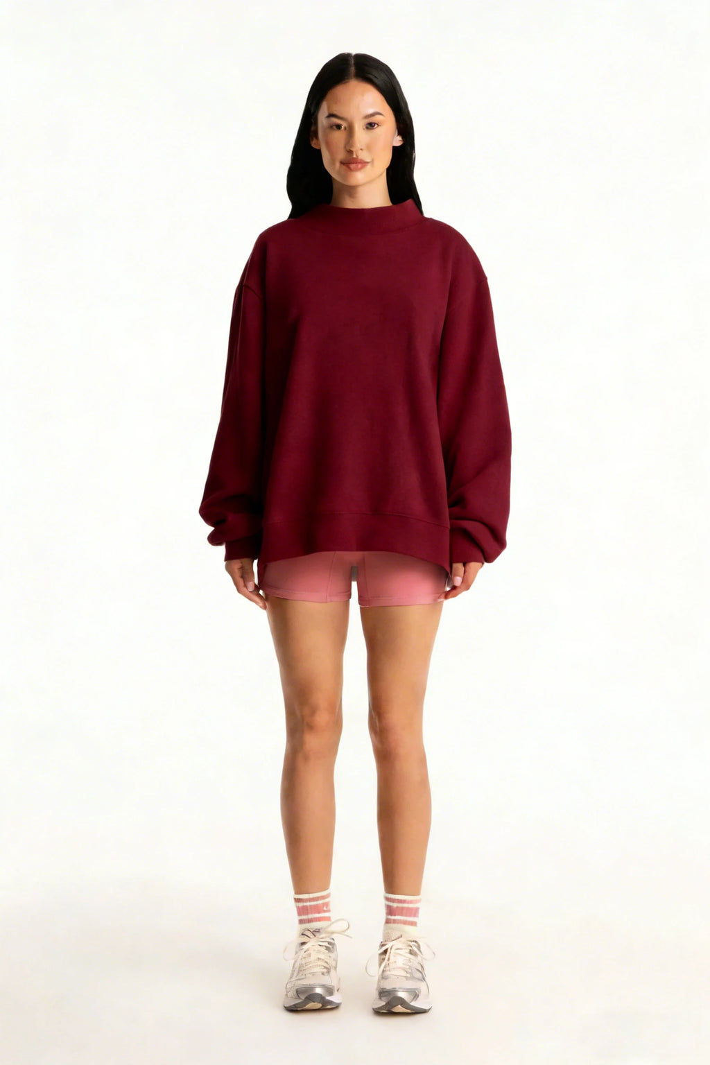 Winter Womens Solid Sweatshirts Casual Comfortable Warm Hoodies Loose Crewneck Fleece Pullover Tops Autumn Womans Streetwear