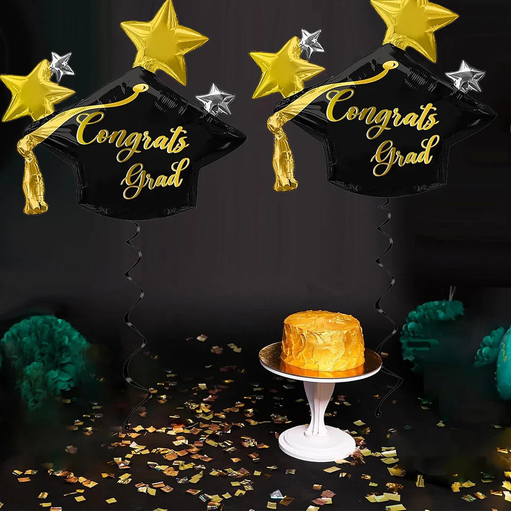 3-Pack Graduation Season Tomorrow's Star Balloon Set, Graduation Party Graduation Ceremony Graduation Season Decoration Graduation Gift, Tomorrow's Star Aluminum Film Balloons
