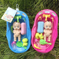 Bathing Realistic Baby Bath Soap Duck Bottle Little Newborn Bath Set with Bathtub Water Floating Shower Children's Day