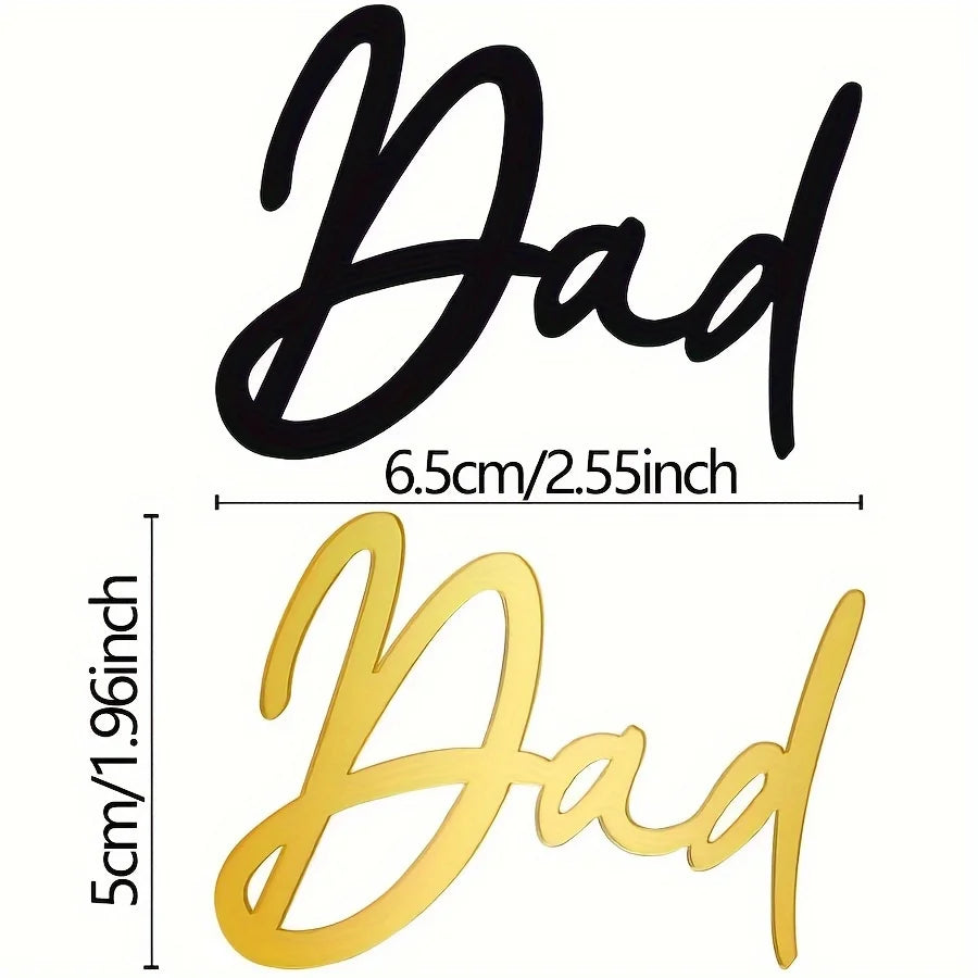 1-10PCS Father's Day Dad Cake Topper Best Dad Happy Birthday Baking Cake Decoration Party Supplies