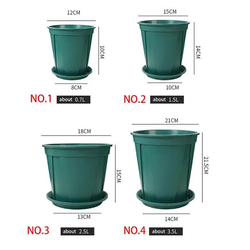 5pcs Plastic Nursery Pots Tray Plant Flower Pot Grow Plantenpot Garden Planter Tools Gardening for Herb Succulents Flowerpot