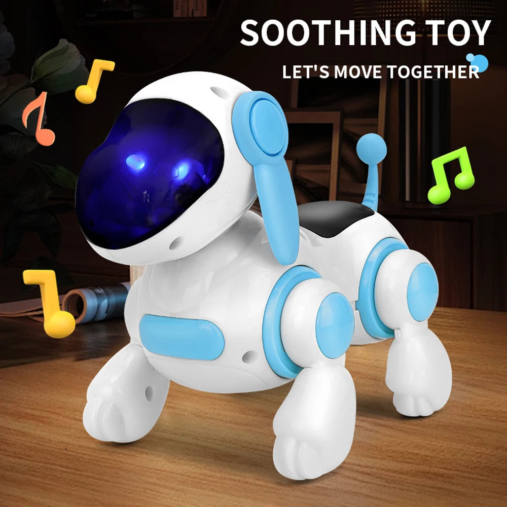 Smart Interactive Robotic Dog Simulated Walking Light Sound Music Pet's Play Toy Educational Crawling Singing and Interactive