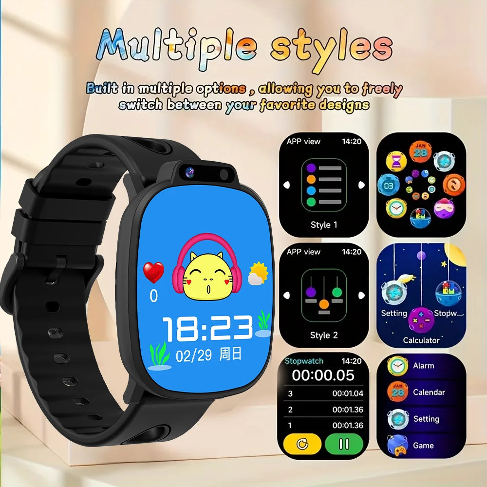 LAXASFIT Kids Smart Watch 1.88" HD Photo Album Watch Faces Educational Games Alarm Reminder Camera Calendar for Boys Girls