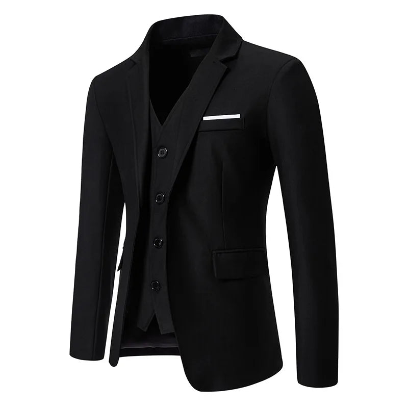 2026 New Men's Elegant Suit Jackets Luxury Fashion Blazer Coats Classic Business Party Formal Clothing Wedding Groom Dress Suit