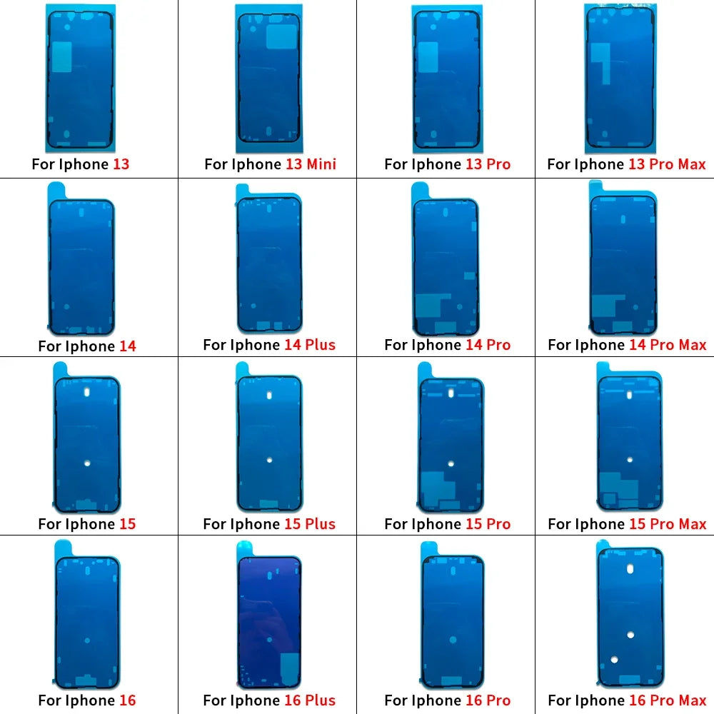 Back Cover Side Waterproof Seal Sticker For Iphone 16 15 14 Pro Max Plus 13 mini Adhesive LCD Screen Frame Seal Tape Repair