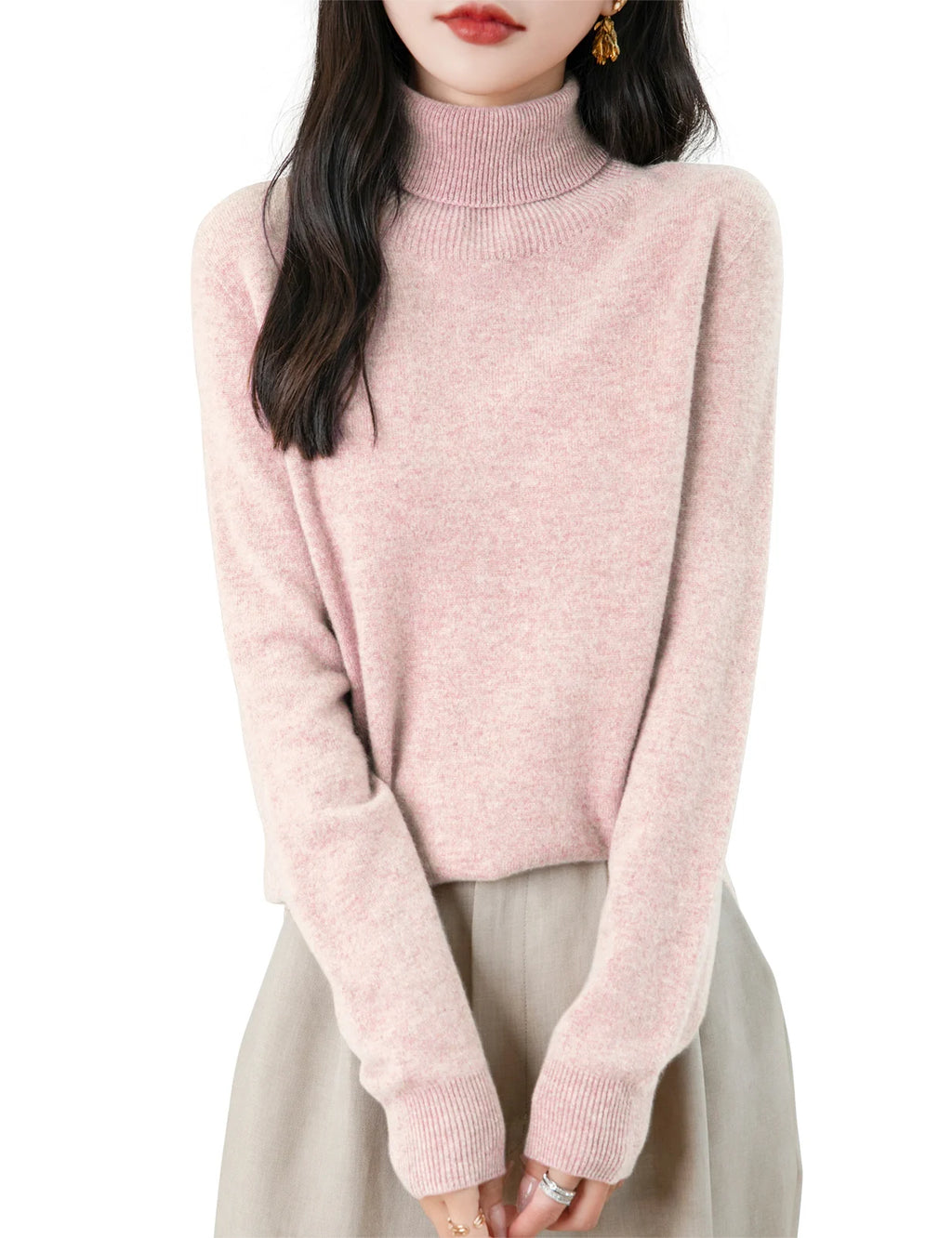 100% Merino Wool Sweater Women Wool Pullover Winter Sweater Warm Knitwear Wool Turtleneck Soft Wool Jumper Women Knit Sweater Au