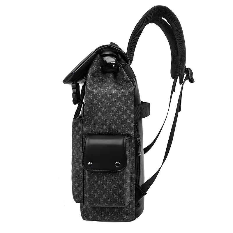 Designer Printed Leather Backpack Bags for Men Bags Multifunction Laptop Backpacks School Bag Travel Business Mochila 백팩 0A