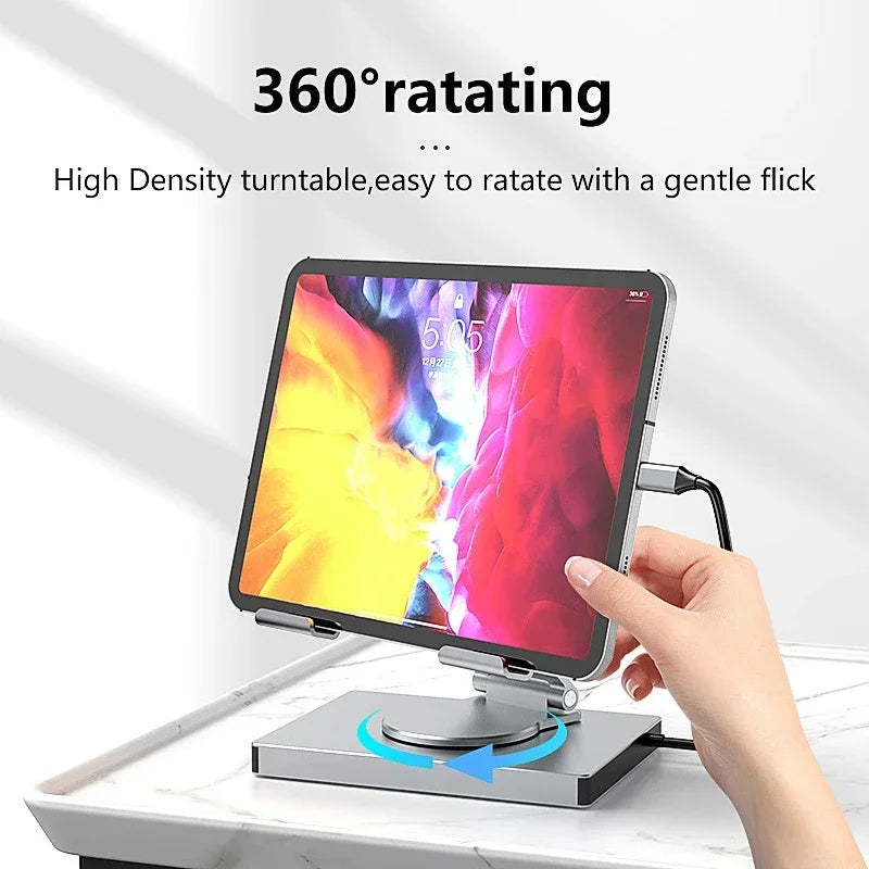 USB C Docking Station Aluminum Alloy Docking Station Laptop Stand HDMI-Compatible Multiple Ports Hub PD USB3.0 Gigabit Ethernet