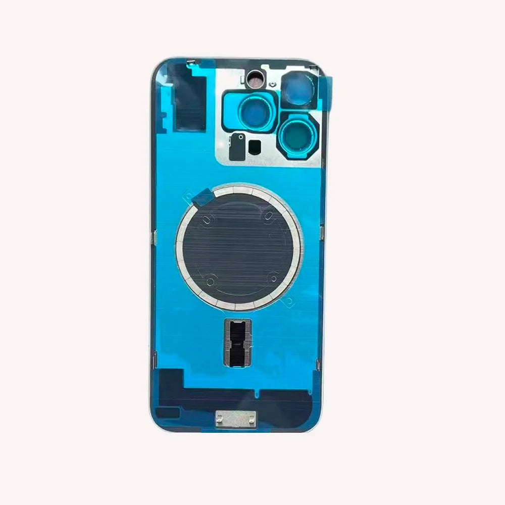 1 Pc Back Glass Cover For iPhone 16 Pro 16 Pro Max Replacement With Camera Lens Bracket & Magnets, Repair Rear Housing Panel