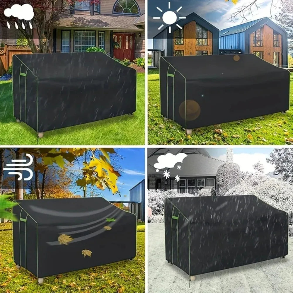 Outdoor Sofa Cover Waterproof Patio Furniture Protector 600D Heavy Duty UV Resistant Double Seat Cushion Cover for Garden