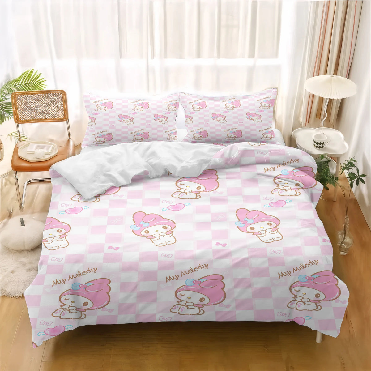 Bedding Set My Melody Duvet Cover Teen Bedroom 100% Polyester Decor Ultra Soft Comfortable Children Room New Various Size