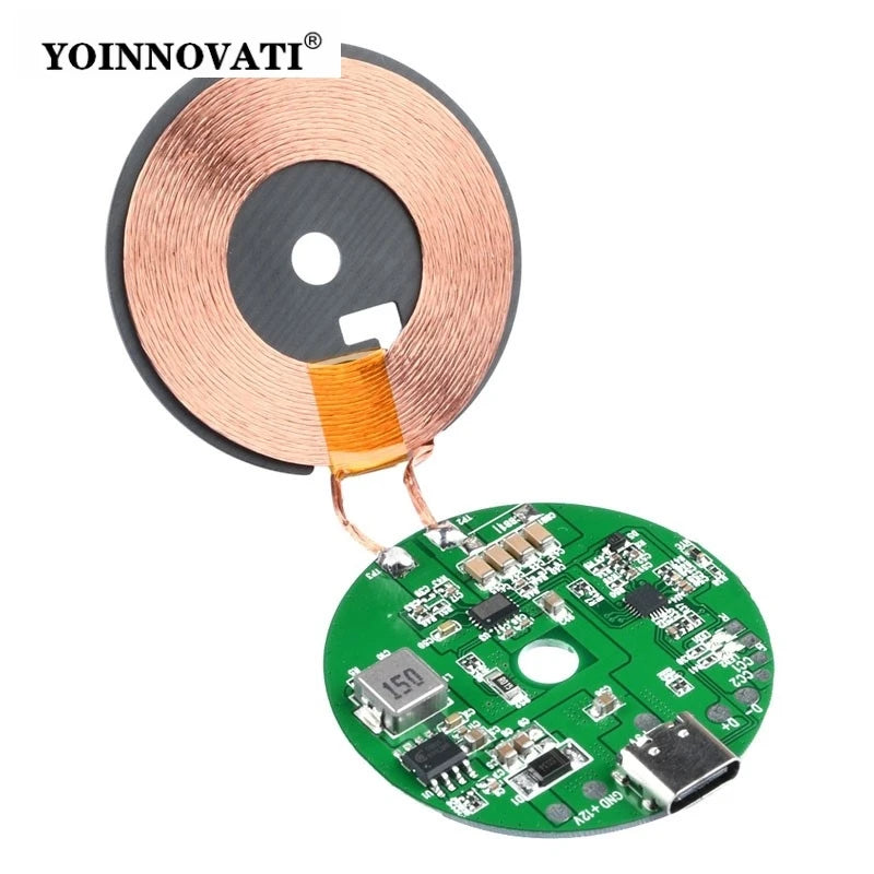 20W High-Power Wireless Charger Module - Qi Wireless Charger Board 12V/24V Car Phone Charging PCBA  for DIY Modification