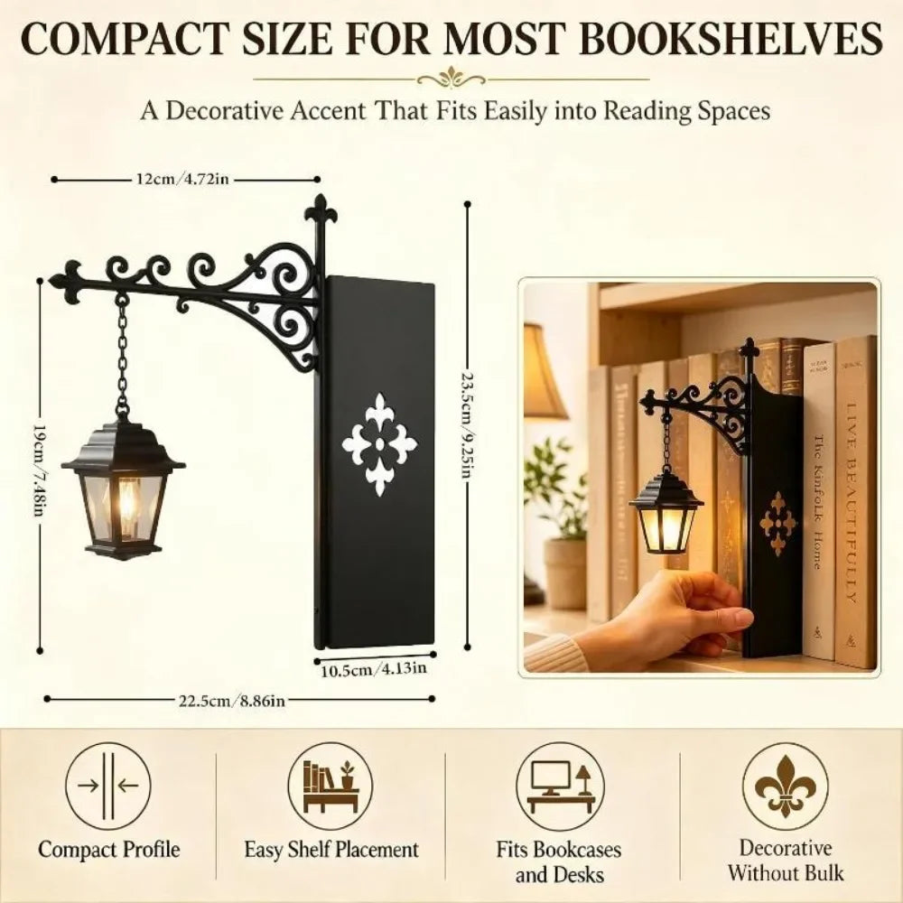 Ghost Book Shelf Lantern Library Lantern-Decorative Bookshelf Lighting Book Shelf Lights for Home Library Reading Bookcase