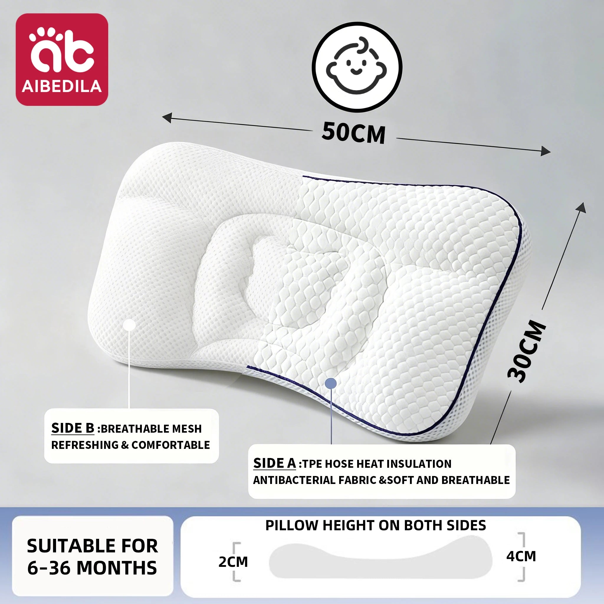 AIBEDILA Baby Pillows for Newborns Neck Pillow Newborn Baby Things Children's Orthopedic Travel Pillow Bedding Mother Kids Items