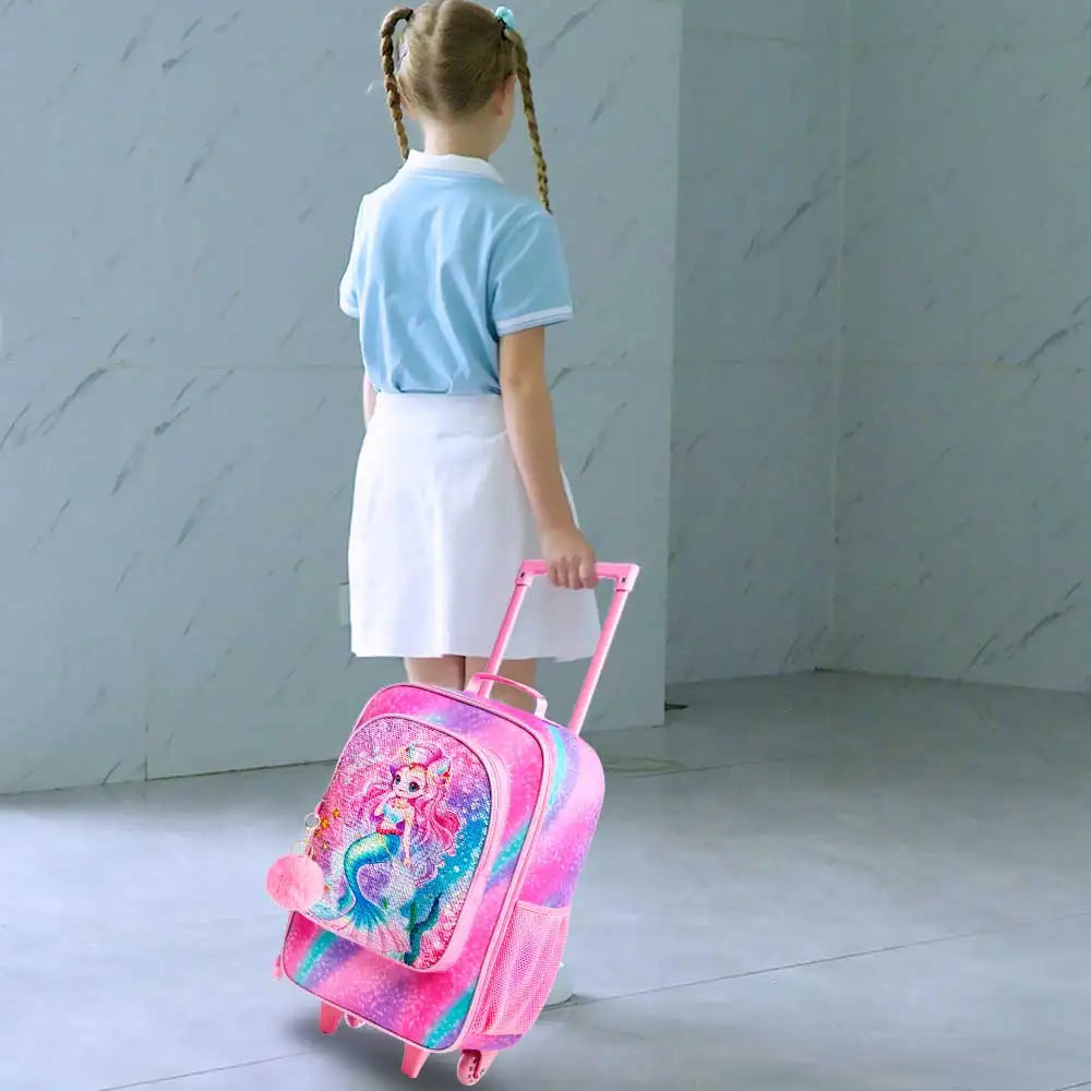 Kids Luggage for Boys Girls, Cute Rolling Wheels Suitcase for Toddler, Children Travel Carry on Suitcase