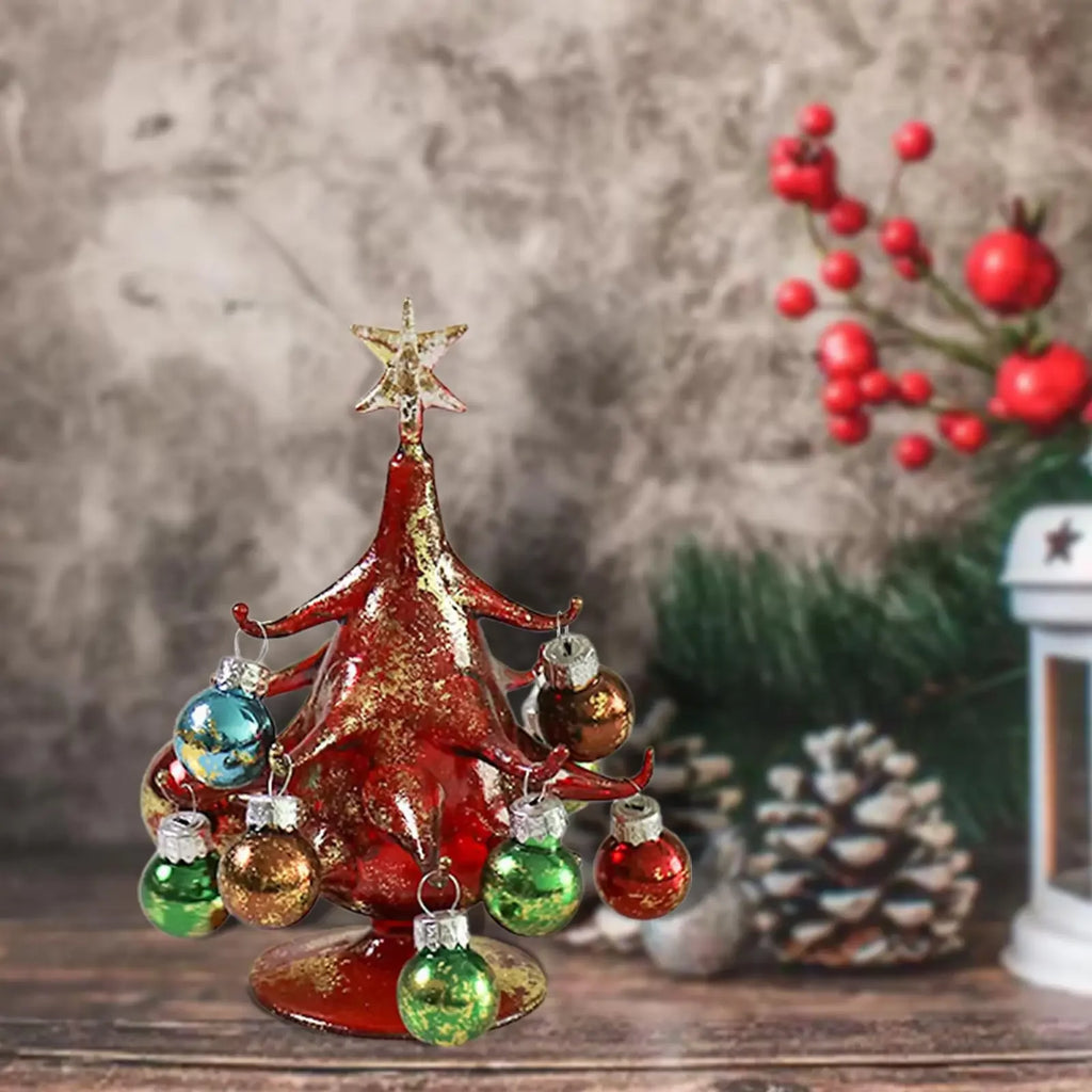 Christmas Tree Children's Handmade DIY Stereo Glass Christmas Tree Scene Layout Christmas Decorations Ornaments Hot