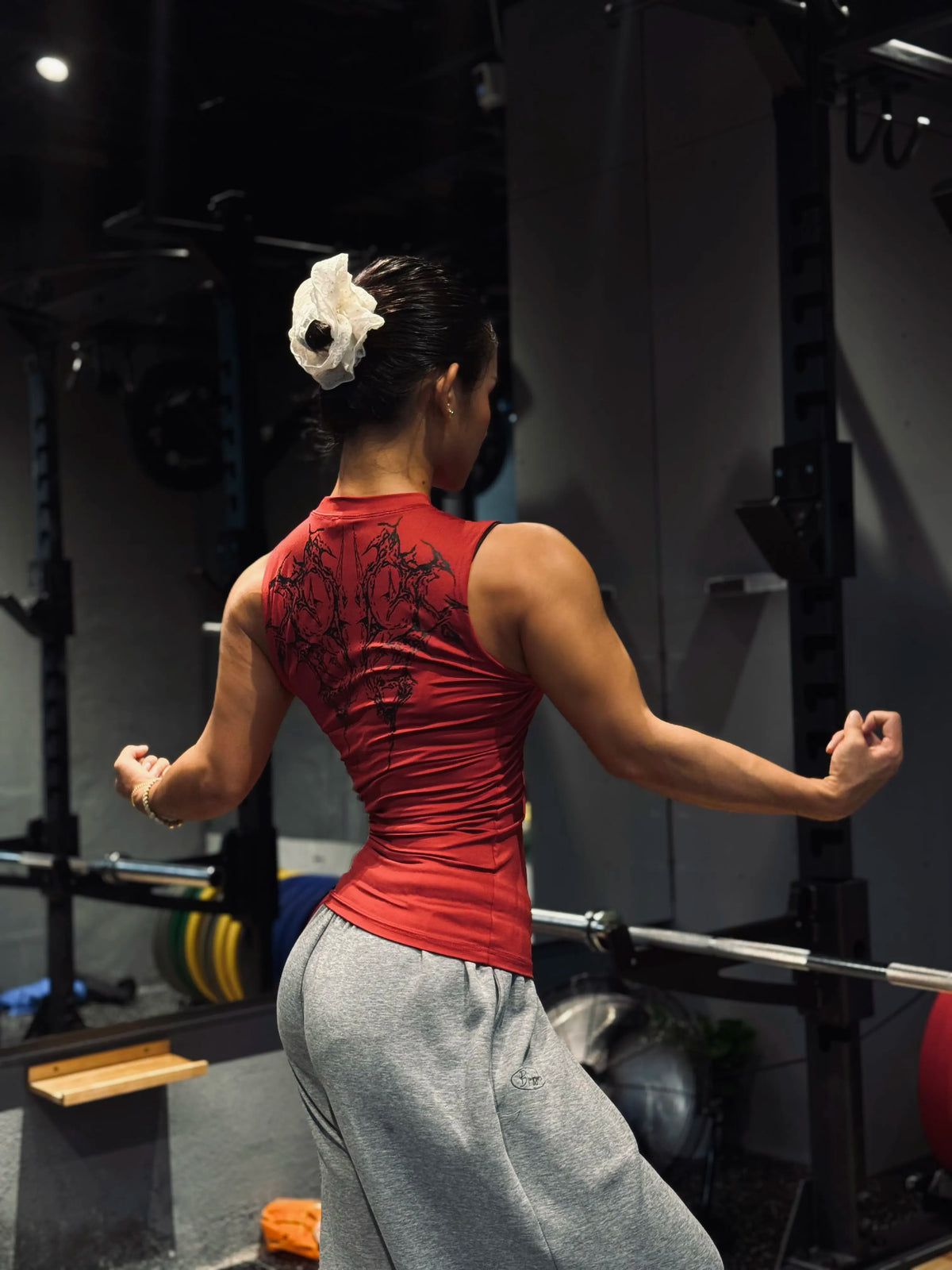 Valentine's Day Gift For Her: Summer Tight Fitting Clothes Gothic Wind Speed Dry Printed Fitness Sports Sleeveless Camisole