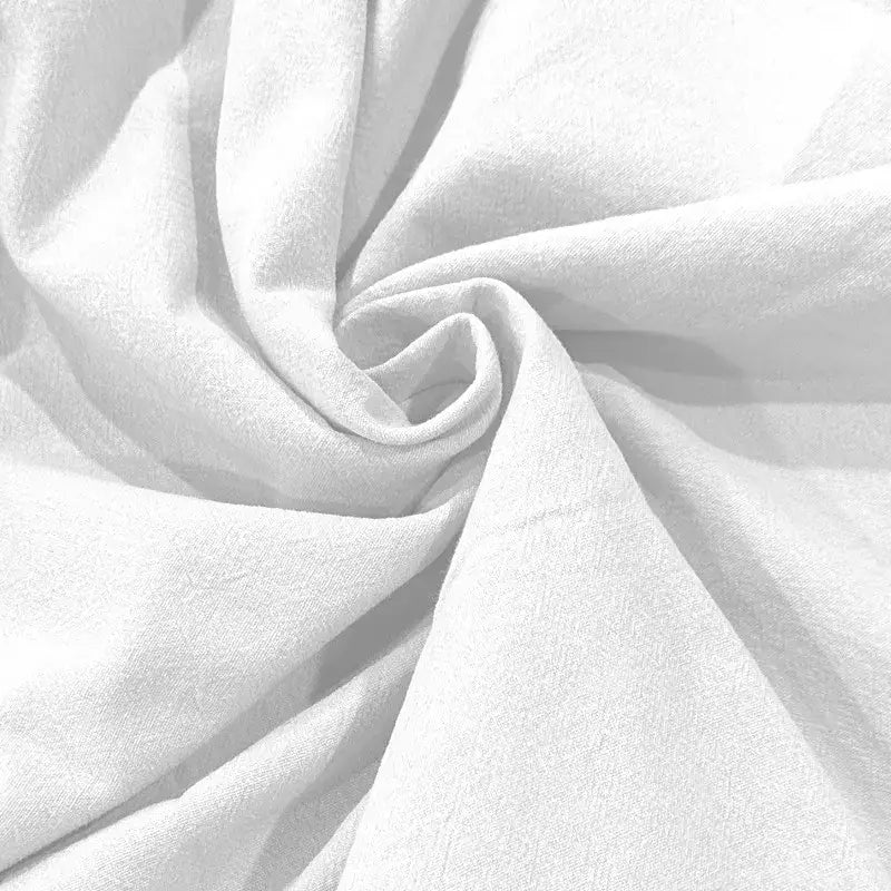 men cotton linen hooded henley shirt made of white soft textured cotton fabric with a subtle weave pattern