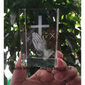 Christianity Catholicism BEST Christmas gift Religious efficacious Pray HOME family Safety Talisman 3D Crystal THE CROSS statue