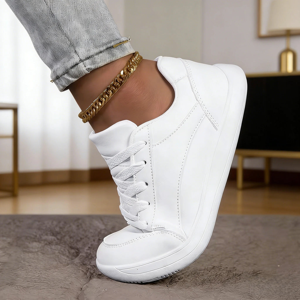Women Wide-Toe Barefoot Zero-Drop Shoes Simple Solid Color Casual Leather Lightweight And Comfortable Walking Sports Shoes Women