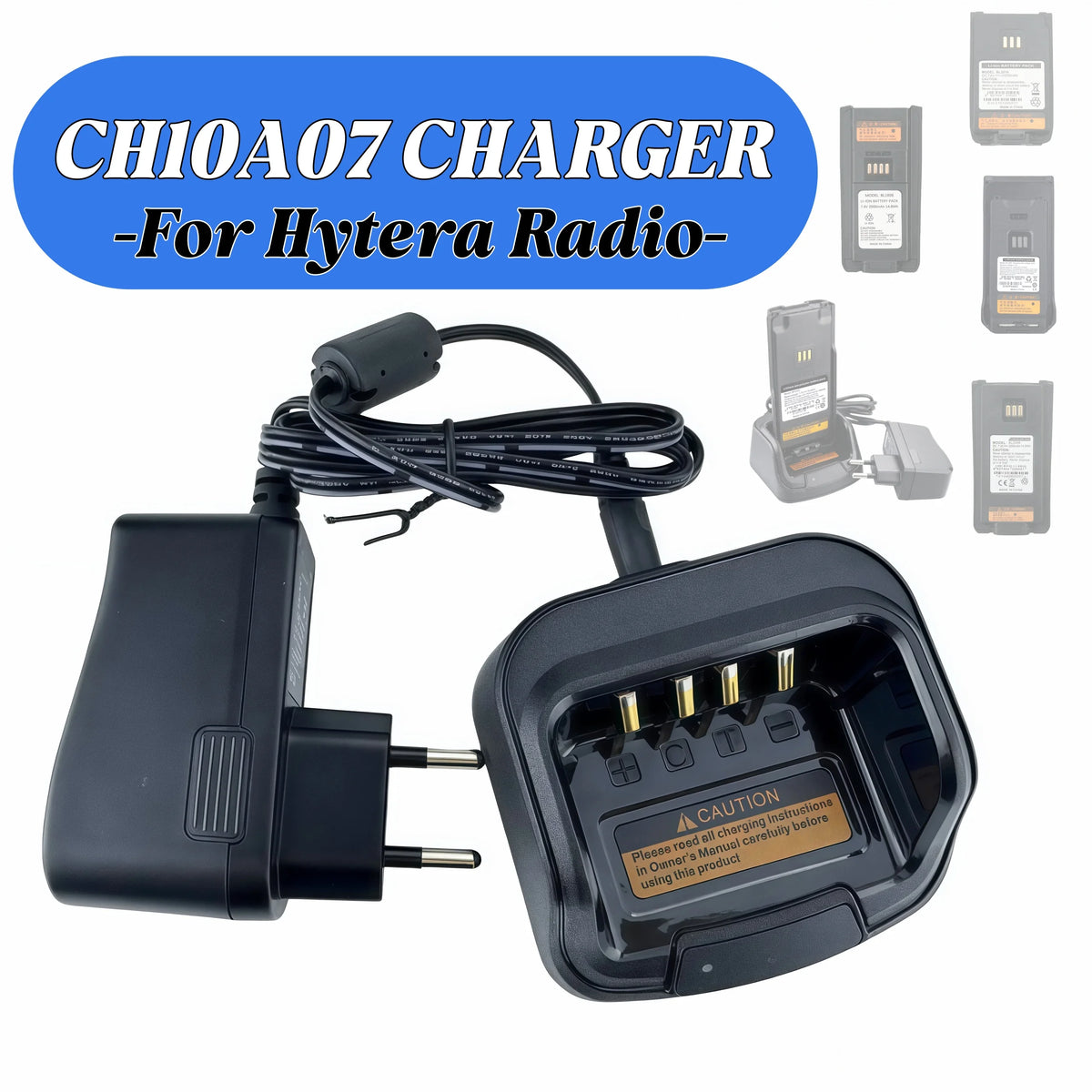 CH10A07 Desktop Battery Charger for Hytera PD405 PD500 PD502 PD505 PD562 PD565 PD580 PD602 PD605 PD782 Two Way Radio  Charger